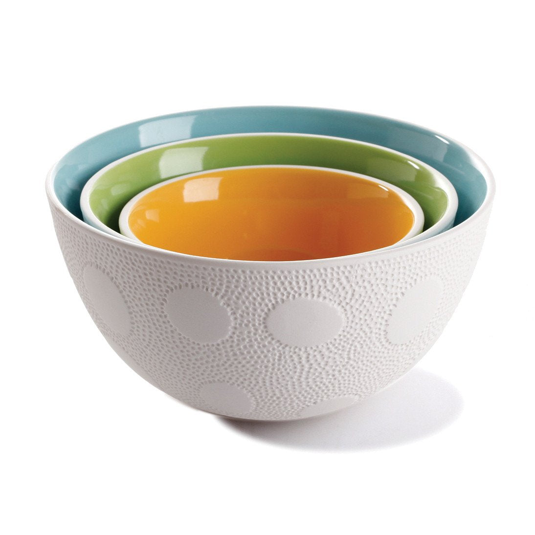 Nesting textured bowls - set of 3