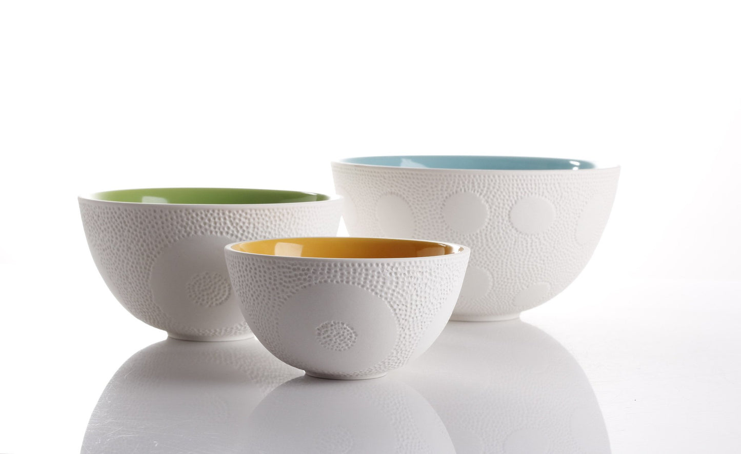 Nesting textured bowls - set of 3